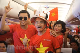 Cổ động viên sẽ lại có cơ hội tiếp lửa đội tuyển Việt Nam trong trận chung kết lượt đi AFF Cup 2018 tại Malaysia. (Ảnh: Việt Hùng/Vietnam+)