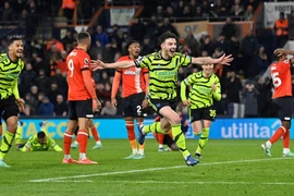 Declan Rice tỏa sáng mang chiến thắng về cho Arsenal. (Nguồn: Getty Images)