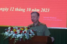 Đại tướng Tô Lâm làm việc với lực lượng Công an tỉnh Bình Định