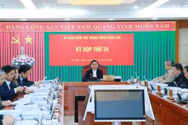Quang cảnh phiên họp thứ 34 Ủy ban Kiểm tra Trung ương. (Ảnh: Phương Hoa/TTXVN)