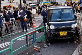 Hiện trường vụ đâm xe. (Nguồn: Reuters)