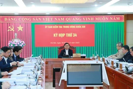 Quang cảnh phiên họp thứ 34 Ủy ban Kiểm tra Trung ương. (Ảnh: Phương Hoa/TTXVN)