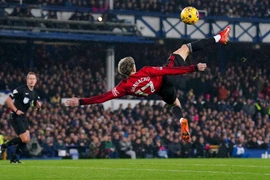 Garnacho ghi bàn tuyệt đẹp trong chiến thắng của Manchester United. (Nguồn: Getty Images)