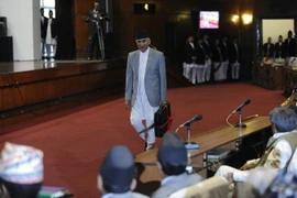  Bộ trưởng Tài chính Nepal Prasad Paudel trong cuộc họp tại Kathmandu. (Nguồn: AFP/TTXVN)