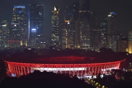 Sân vận động Gelora Bung Karno được nâng cấp để phục vụ ASIAD 18 tại Jakarta, Indonesia. (Nguồn: AFP/TTXVN)