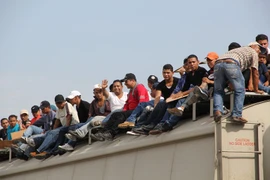  Người di cư Trung Mỹ tới bang Chiapas, Mexico để tìm đường sang Mỹ ngày 16/7/2014. (Nguồn: AFP/TXTVN)