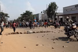 Người biểu tình tuần hành ở Beni ở phía đông Cộng hòa Dân chủ Congo. (Nguồn: AFP/Getty)