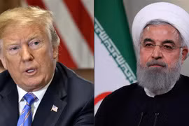 Tổng thống Mỹ Donald Trump (trái) và Tổng thống Iran Hassan Rouhani. (Ảnh: AFP/TTXVN)