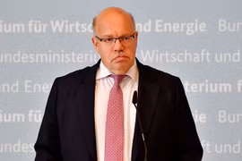  Bộ trưởng Kinh tế Đức Peter Altmaier tại một cuộc họp báo ở Berlin. (Ảnh: AFP/TTXVN)