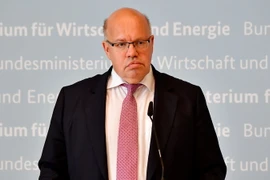  Bộ trưởng Kinh tế Đức Peter Altmaier tại một cuộc họp báo ở Berlin. (Ảnh: AFP/TTXVN)