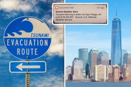 Một cảnh báo sóng thần nhầm đã được gửi tới các công dân trên khắp nước Mỹ. (Nguồn: express.co.uk)