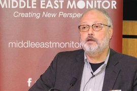 Nhà báo Jamal Khashoggi quốc tịch Saudi Arabia phát biểu tại một hội nghị về Trung Đông ở London, Anh ngày 29/9/2018. (Ảnh: VOV NEWS/TTXVN)