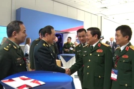 Bộ trưởng Quốc phòng Nga Sergei Shoigu phát biểu tại Hội nghị An ninh Quốc tế Moskva. (Nguồn: AFP/TTXVN)
