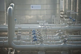 Đường ống dẫn khí đốt Dòng chảy phương Bắc 2 tại Lubmin, Đức ngày 8/11/2011. (AFP/TTXVN)
