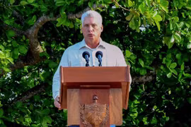 Chủ tịch Cuba Miguel Diaz-Canel. (Ảnh: AFP/TTXVN)