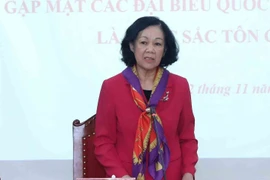 Ủy viên Bộ Chính trị, Bí thư Trung ương Đảng, Trưởng Ban Dân vận Trung ương Trương Thị Mai. (Ảnh: Phương Hoa/ TTXVN) 