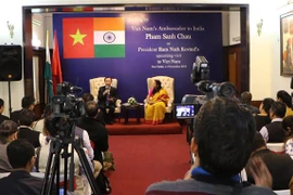 Quang cảnh buổi họp báo. (Ảnh: Huy Lê/TTXVN)