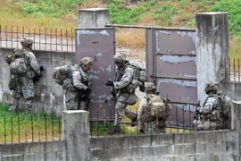 Binh sỹ tham gia cuộc tập trận chung Hàn Quốc-Mỹ tại Pocheon, Hàn Quốc ngày 19/9/2017. (Nguồn: AFP/TTXVN)