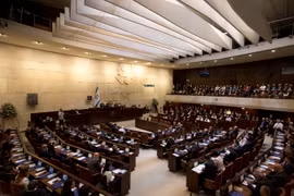 Toàn cảnh một phiên họp Quốc hội Israel tại Jerusalem. (Ảnh: AFP/ TTXVN)