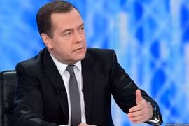 Thủ tướng Nga Dmitry Medvedev. (Nguồn: TASS)