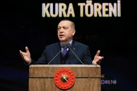 Tổng thống Thổ Nhĩ Kỳ Recep Tayyip Erdogan. (Nguồn: THX/TTXVN)