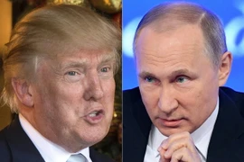 Tổng thống Nga Vladimir Putin (phải) và người đồng cấp Mỹ Donald Trump (Nguồn: AFP/TTXVN)