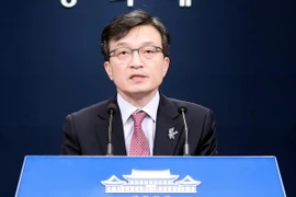 Người phát ngôn Nhà Xanh Kim Eui-kyeom. (Nguồn: Yonhap/TTXVN)