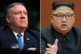 Giám đốc CIA Mike Pompeo (trái) và nhà lãnh đạo Triều Tiên. (Nguồn: AFP/TTXVN)