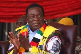 Tổng thống Emmerson Mnangagwa tham gia một sự kiện tại Harare, Zimbabwe. (Ảnh: THX/TTXVN)