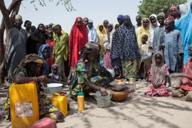 Người dân tại Dikwa, Nigeria ngày 14/2. (Nguồn: AFP/TTXVN)