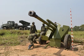 Binh sĩ CHDC Congo trong chiến dịch truy quét phiến quân tại Beni, Bắc Kivu ngày 13/1. (Nguồn: AFP/TTXVN)