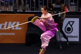 Vận động viên Wushu Dương Thúy Vi. (Ảnh: Quốc Khánh/Vietnam+)