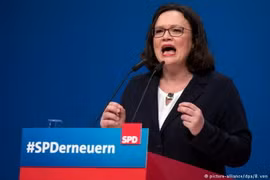 Nữ chủ tịch SPD Andrea Nahles. (Nguồn: DPA)