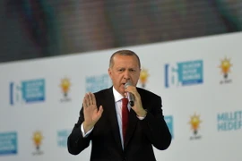  Tổng thống Thổ Nhĩ Kỳ Recep Tayyip Erdogan. (Nguồn: THX/TTXVN)