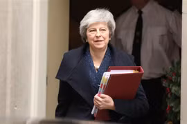 Thủ tướng Anh Theresa May tại thủ đô London ngày 12/12/2018. (Ảnh: THX/TTXVN)