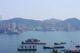 Nhà máy đóng tàu của Daewoo Shipbuilding & Marine Engineering ở Geoje, Hàn Quốc. (Nguồn: Reuters)
