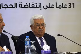 Tổng thống Palestine Mahmoud Abbas tại cuộc họp ở thành phố Ramallah, thuộc khu Bờ Tây. (Ảnh: AFP/TTXVN)