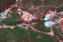 Bãi thử hạt nhân Punggye-ri của Triều Tiên. (Nguồn: AP/TTXVN)