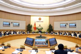 Thủ tướng Nguyễn Xuân Phúc chủ trì Phiên họp Chính phủ thường kỳ tháng 1 năm 2018. (Ảnh: Thống Nhất/TTXVN)