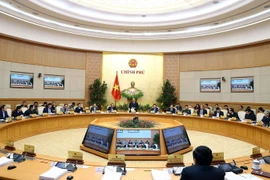 Thủ tướng Nguyễn Xuân Phúc chủ trì Phiên họp Chính phủ thường kỳ tháng 1 năm 2018. (Ảnh: Thống Nhất/TTXVN)