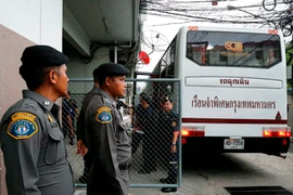 Cảnh sát Thái Lan tuần tra tại Bangkok. (Nguồn: EPA/TTXVN)