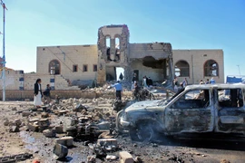 Cảnh đổ nát sau các cuộc giao tranh tại Saada, Yemen ngày 20/12/2017. (Nguồn: AFP/TTXVN)