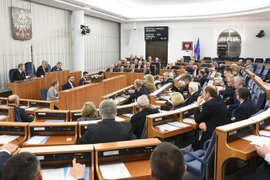 Toàn cảnh một phiên họp Thượng viện Ba Lan tại Warsaw . (Ảnh: AFP/TTXVN)