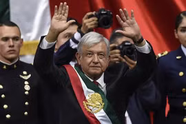 Tân Tổng thống Mexico Andres Manuel Lopez Obrador tại lễ tuyên thệ nhậm chức ở Mexico City ngày 1/12/2018. (Ảnh: AFP/TTXVN)