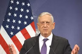 Bộ trưởng Quốc phòng Mỹ Jim Mattis. (Nguồn: Kyodo/TTXVN)