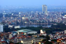 Hồ Thanh Nhàn nằm trong khuôn viên của Công viên Tuổi trẻ, quận Hai Bà Trưng, Hà Nội. (Ảnh: Huy Hùng/TTXVN)
