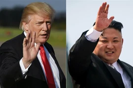 Tổng thống Mỹ Donald Trump (trái) và nhà lãnh đạo Triều Tiên Kim Jong-un. (Nguồn: AFP/TTXVN)