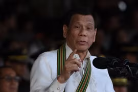 Tổng thống Philippines Rodrigo Duterte. (Nguồn: AFP/TTXVN)