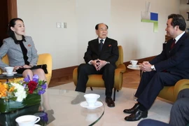 Thủ tướng Hàn Quốc Lee Nak-yon trong bữa tiệc chiêu đãi trưa 11/2 dành cho đoàn đại biểu cấp cao của Triều Tiên. (Nguồn: Yonhap/TTXVN)