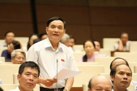 Đại biểu Quốc hội tỉnh Thái Bình Bùi Quốc Phòng phát biểu. (Ảnh: Phương Hoa/TTXVN)